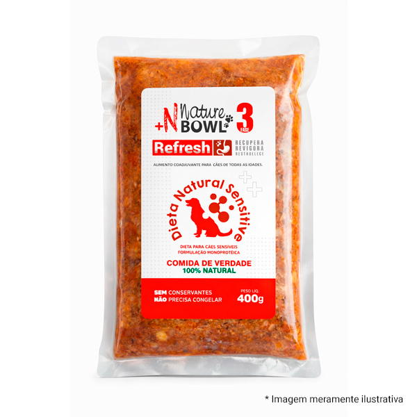 Nature Bowl Refresh Fase 3 - Cães - Sachê 400g - KIT 16 unidades