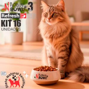 Nature Bowl Refresh Fase 3 – Gatos – Sachê 400g – KIT 16 unidades